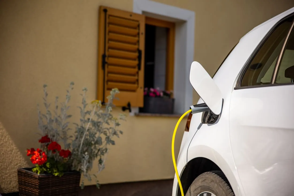 Charging at Electric Car