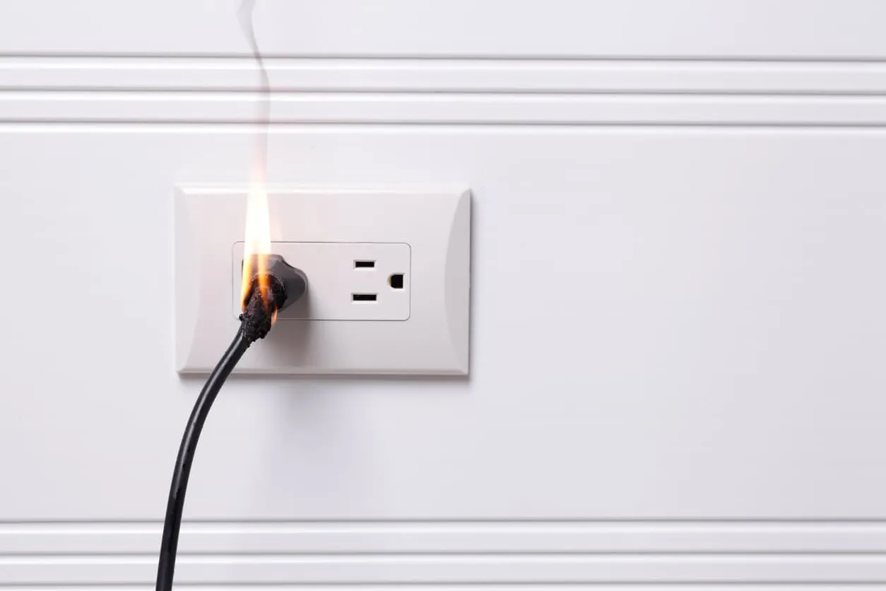 Power Outlet on Fire