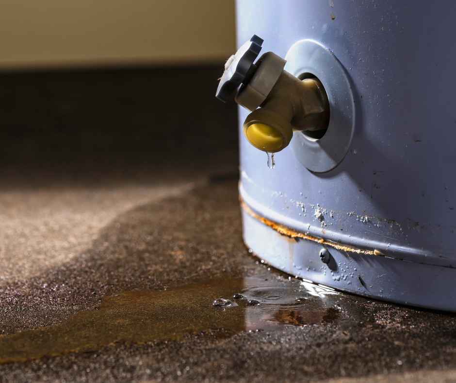 A leaking water heater that needs repair